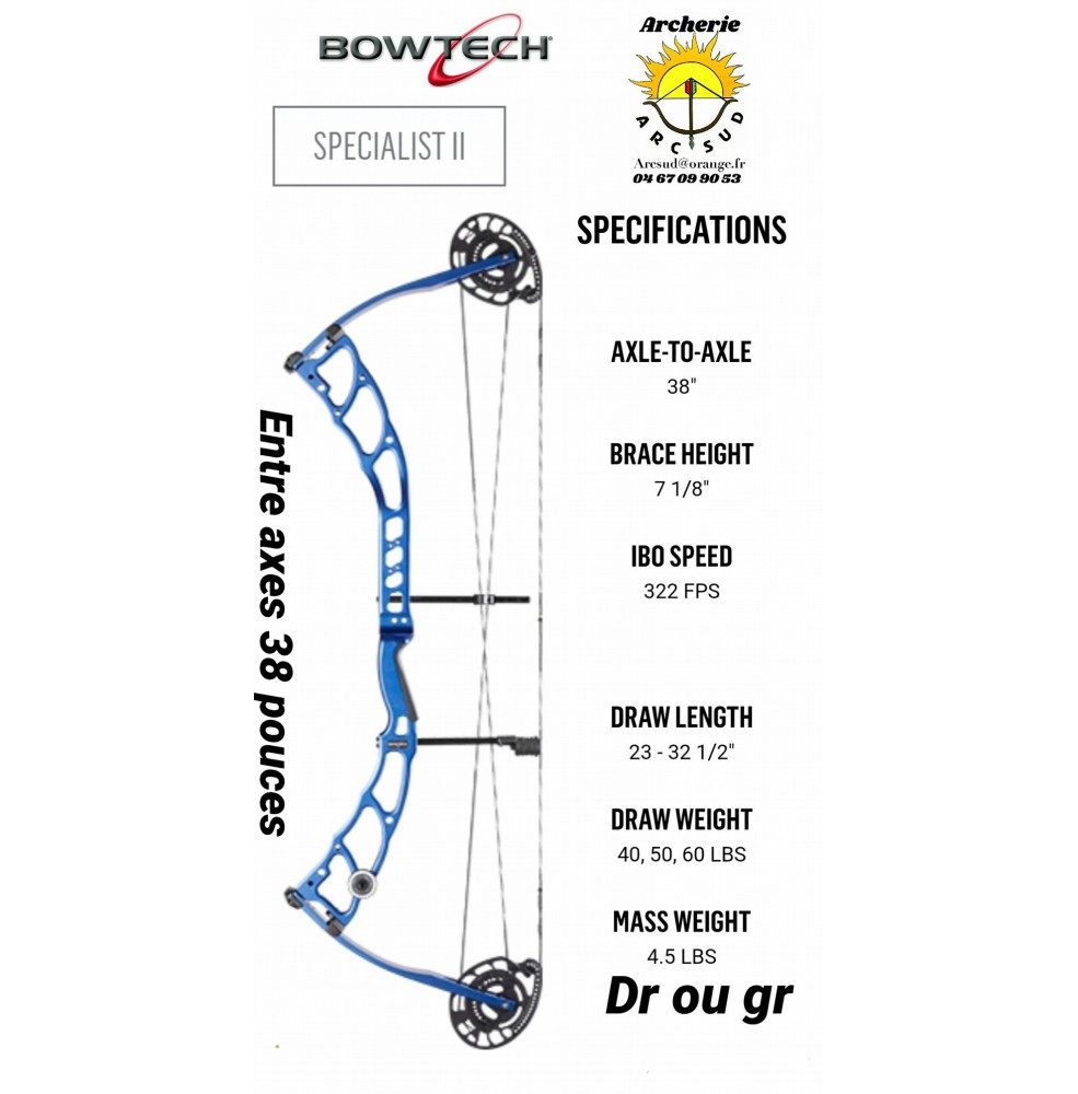 Bowtech arc à poulie spécialist II version 2020