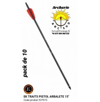 Ek archery traits 15" pistolet arbalète cobra r9 ref 53t973 (pack de 10)