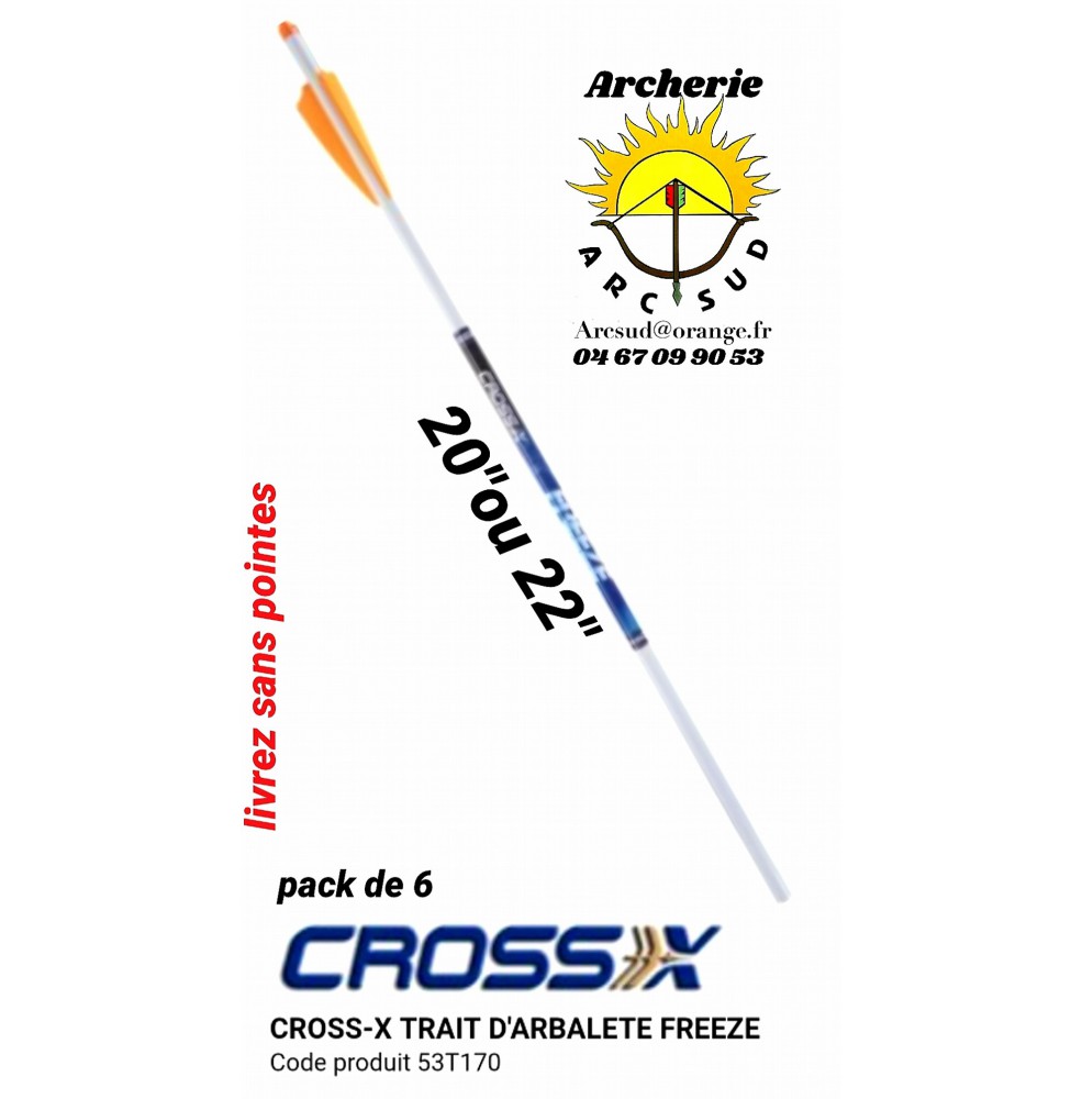Cross x traits arbalète freeze 53t170 (pack de 6)