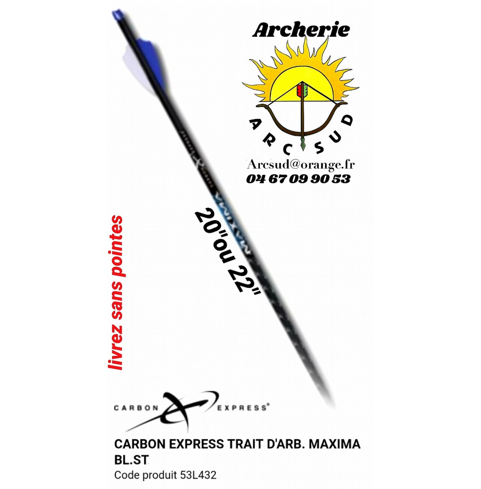 Carbon express traits arbalète maxima bl st 53l432 (pack de 6)