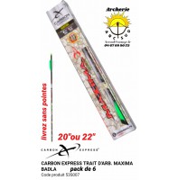 Carbon express traits arbalète maxima badla 53s007 (pack de 6)