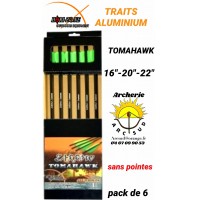 Hori-Zone traits arbalète alu tomahawk (pack de 6)