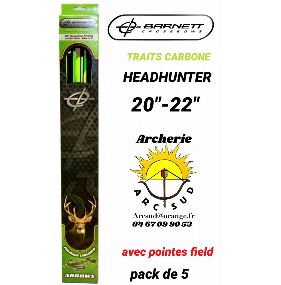 Barnett traits arbalète carbone headhunter (pack de 5)