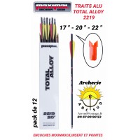 Maximal trait arbalète alu total alloy encoche v (pack de 12)