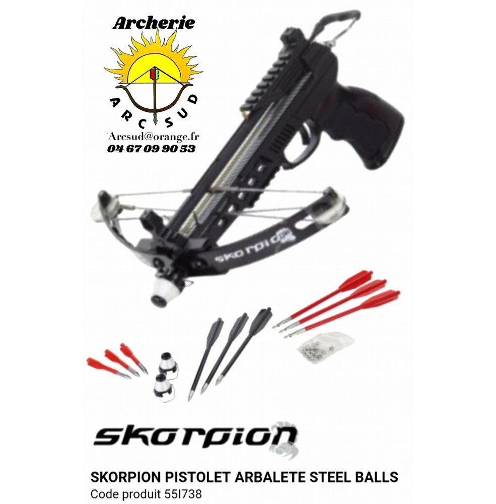 Skorpion pistolet arbalète compound steel balls 55l738