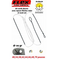Kit corde dacron flex archery (repose flèches rolan+nock set)