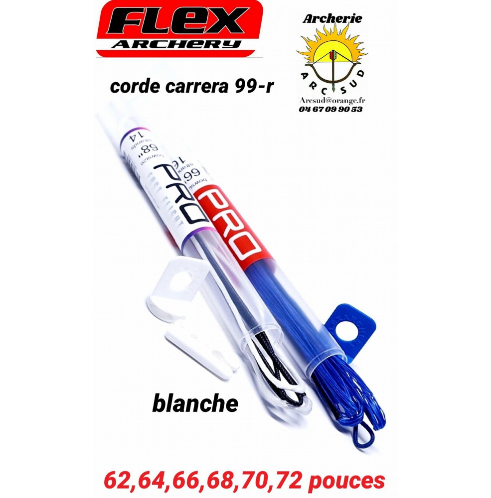 Flex archery cordes carrera 99r (blanche)