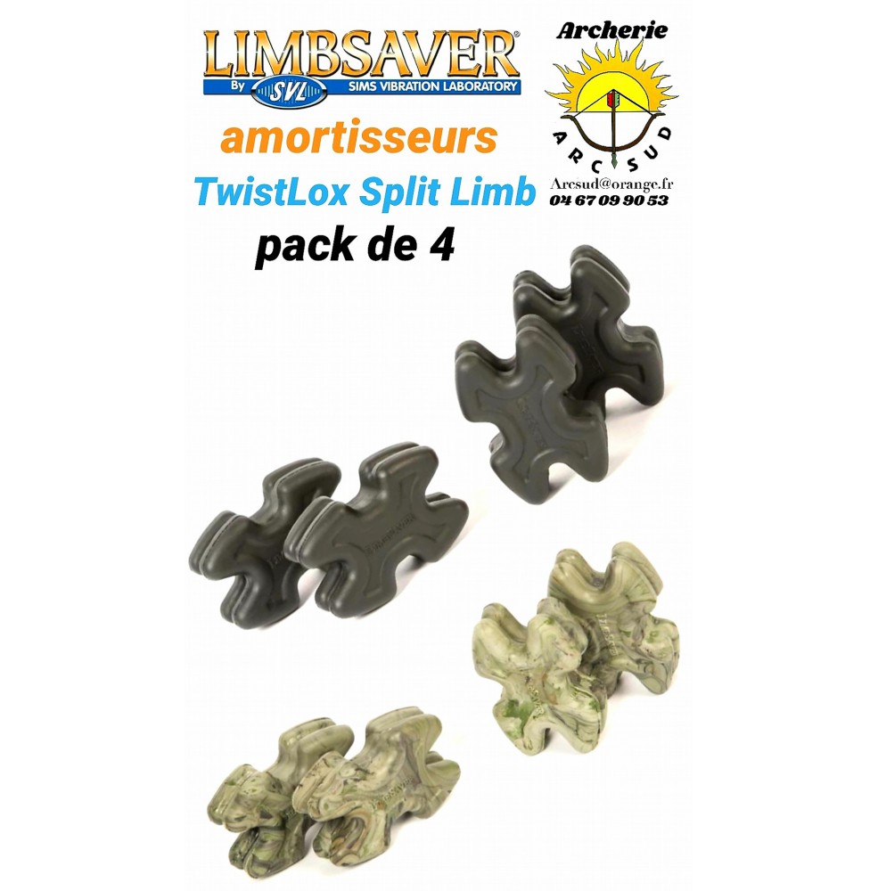 Limbsaver amortiseur twistlox split limb (pack de 4)