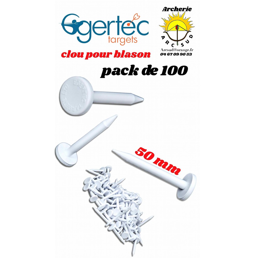 Egertec clou pour blason (pack de 100)