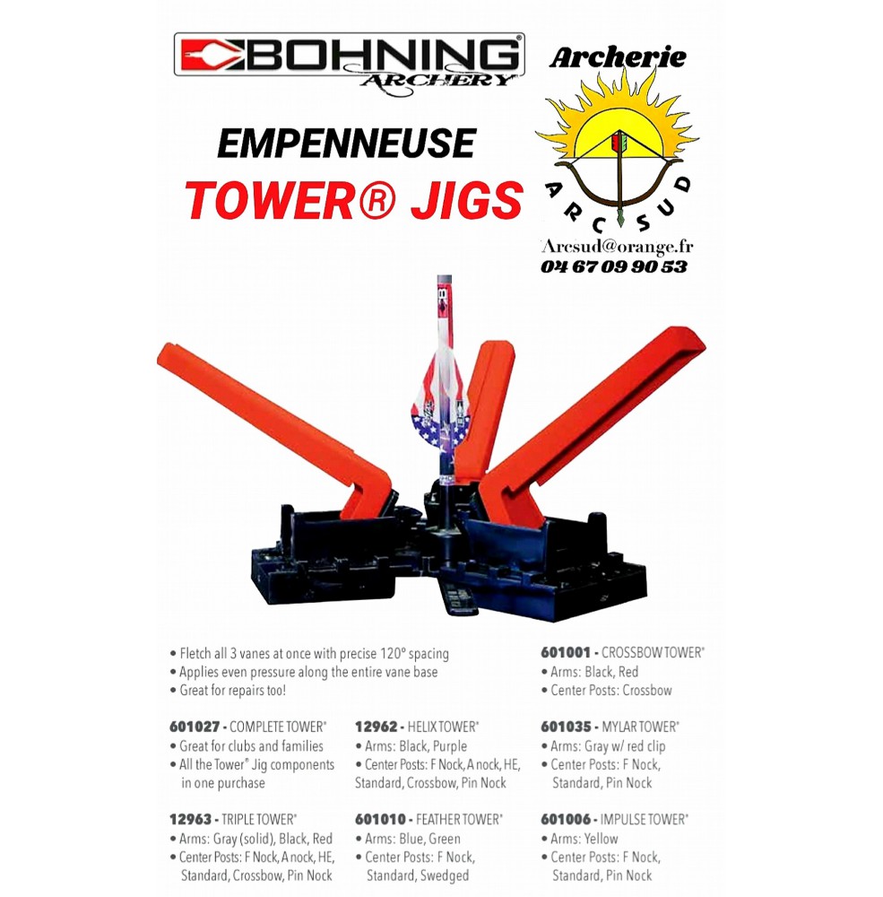Bohning empenneuse tower jigs