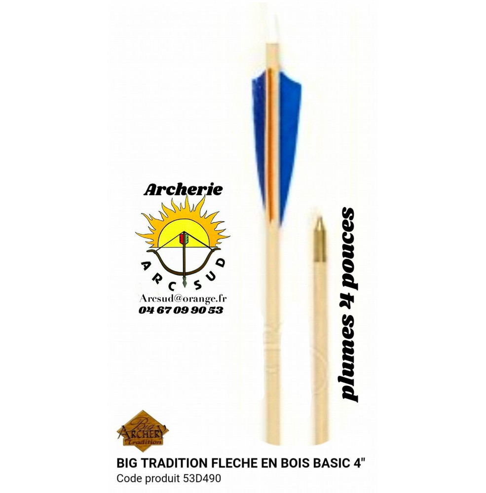 Big tradition flèches bois bassic 53d490  (par 12)