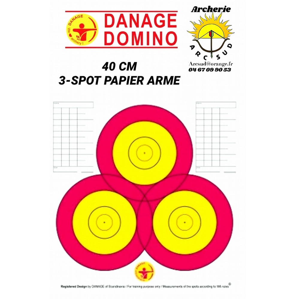 Danage blasons 40 cm 3 spots