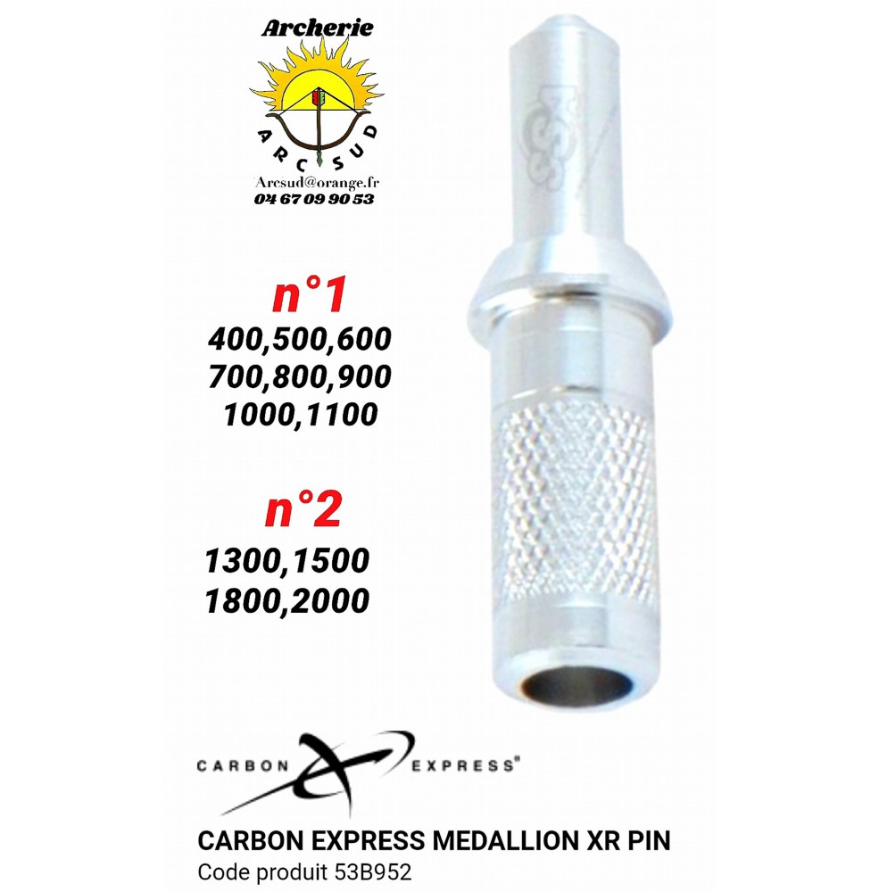 Carbon express insert pin medallion