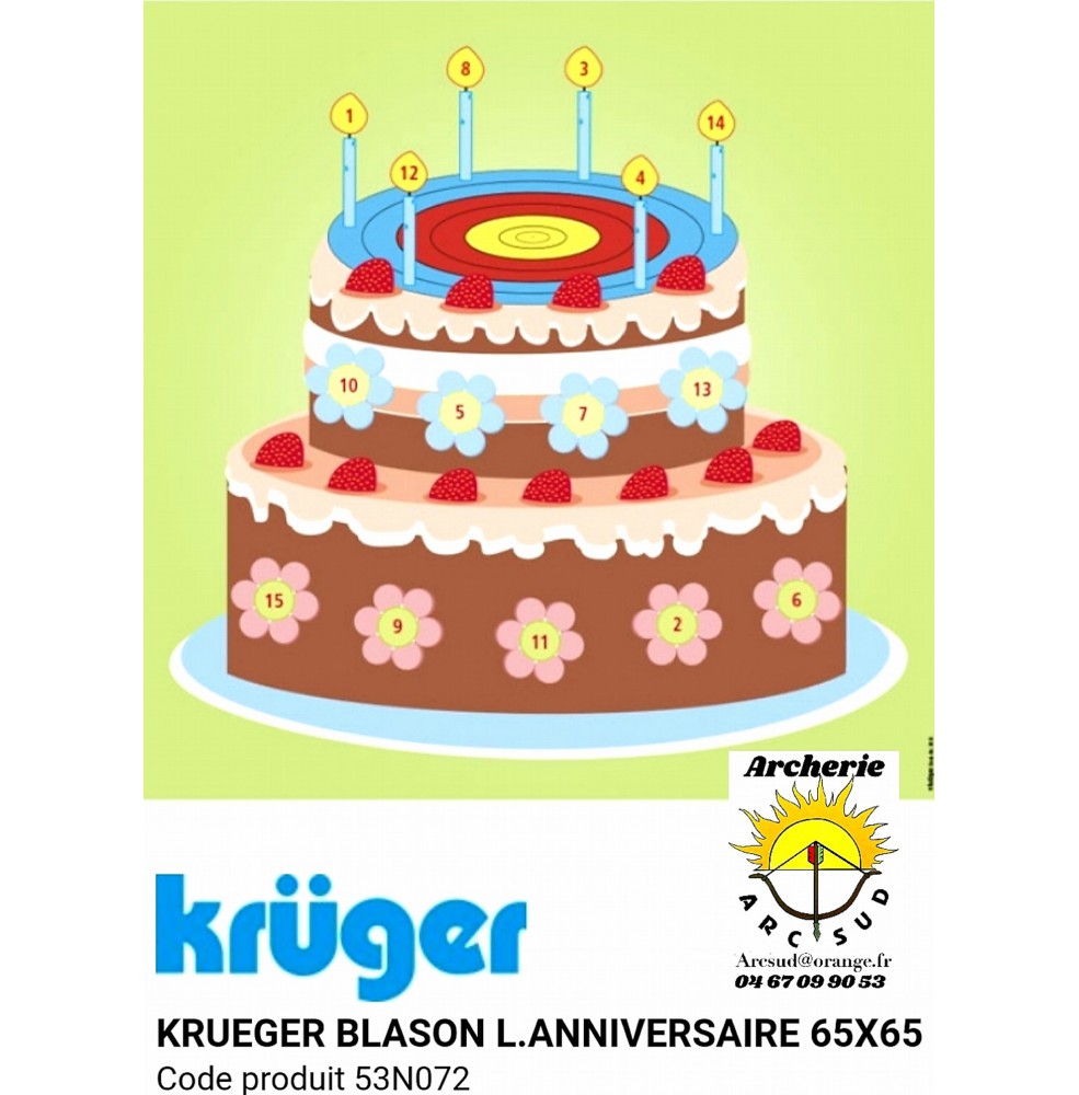 Kruger blason loisir gâteau d'anniversaire 53n072