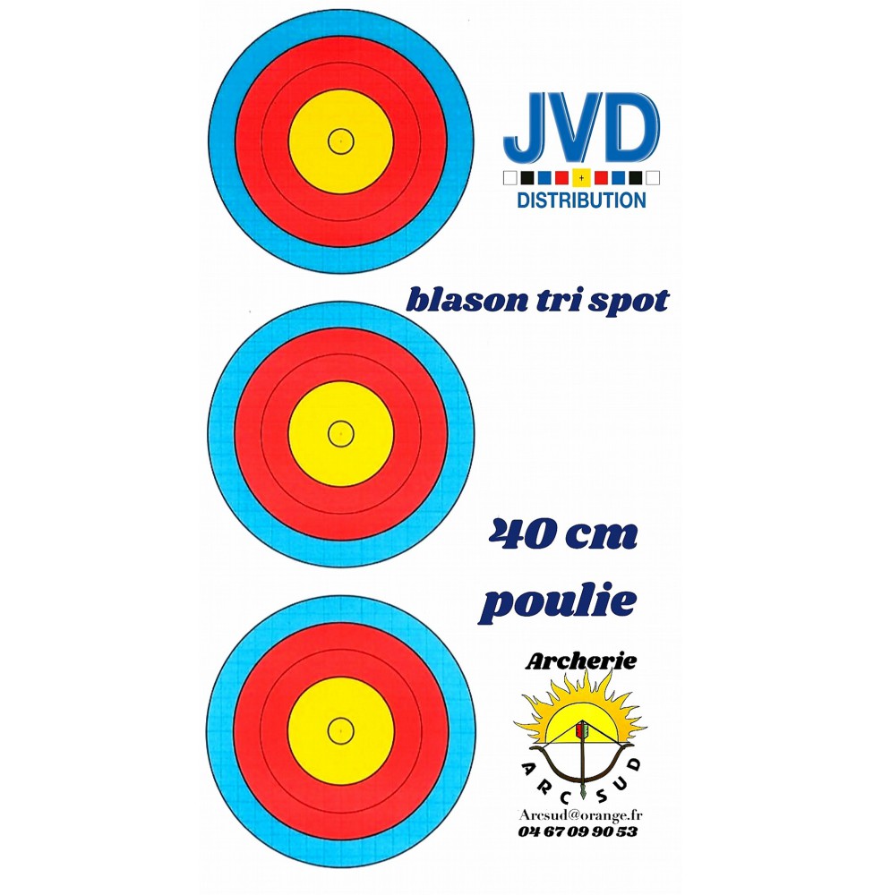 jvd blason tri spot 40 cm ( 10 poulie )