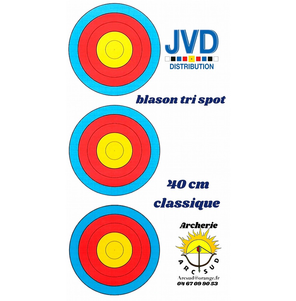 jvd blason tri spot 40 cm ( 10 classique )