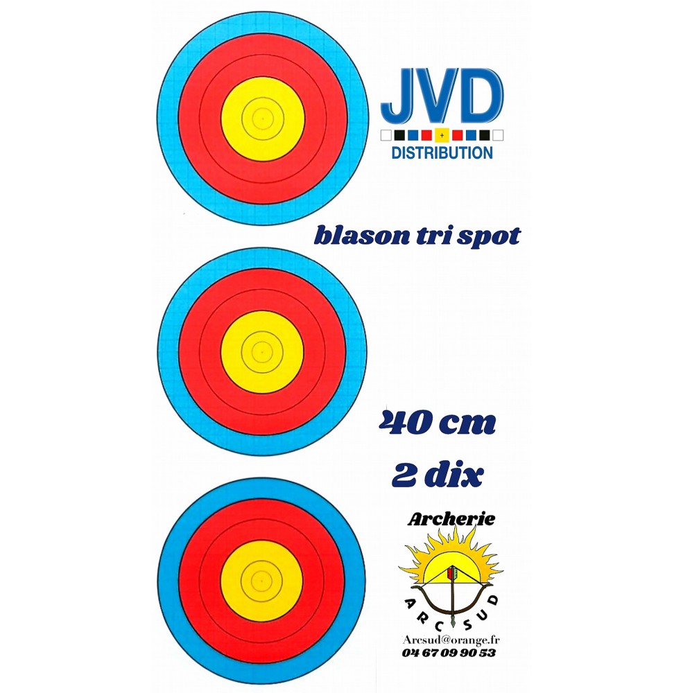 jvd blason tri spot 40 cm ( 2 dix  )