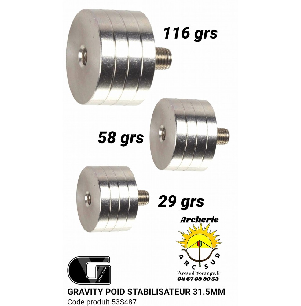 gravity poids de stabilisation 31.5 mm ref 53s487