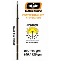 easton pointes x10 / protour breack off acier (par 12)