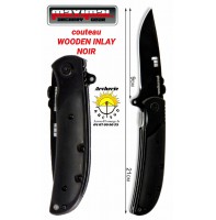 Maximal couteau wooden inlay noir de 21 cm
