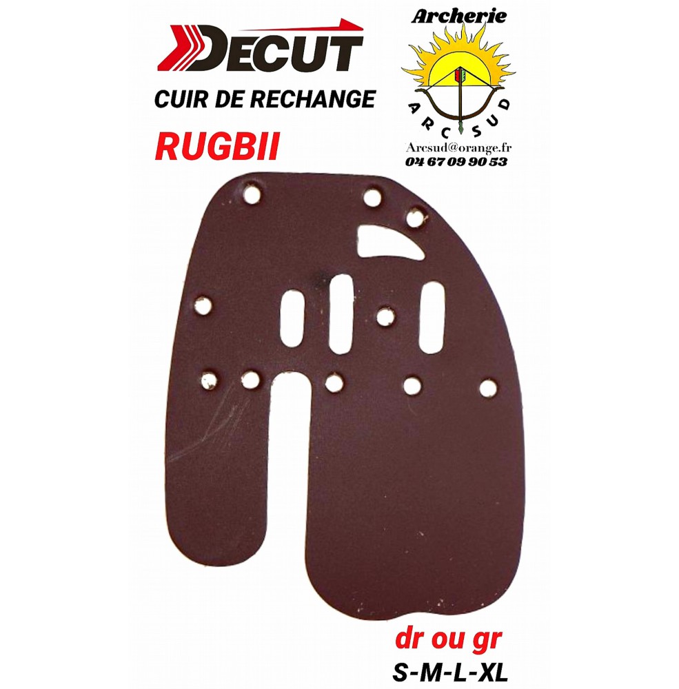 Decut rechange cuir palette rugbii (front-devant)