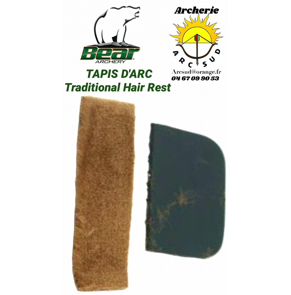 Bear tapis d'arc traditional hair rest