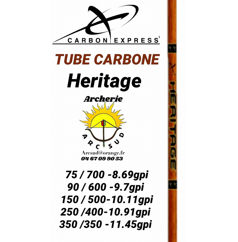 Carbon express tube carbon héritage 