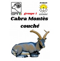 Srt bêtes 3D cabra Montès couché