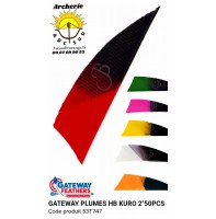 gateway plumes naturelles hb kuro shield 2 pouces  53t747 (pack de 50)