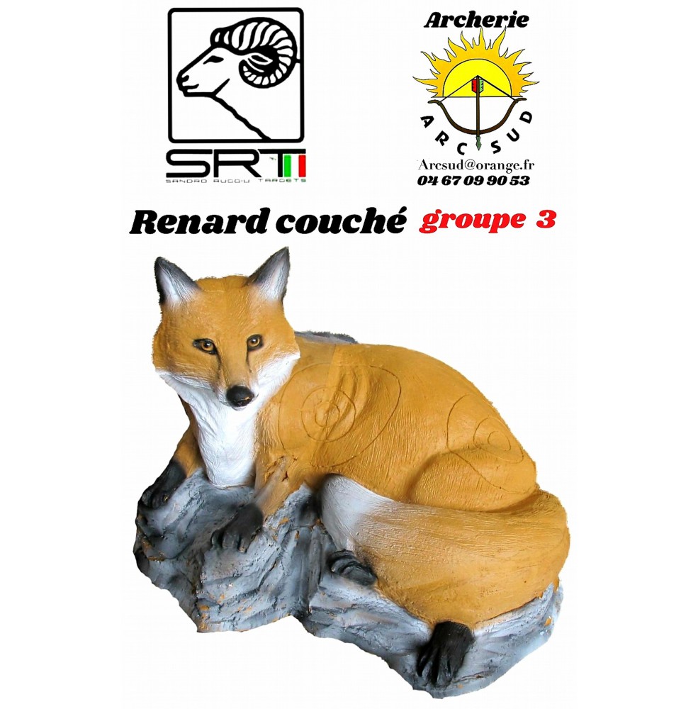 Srt bêtes 3D renard couché