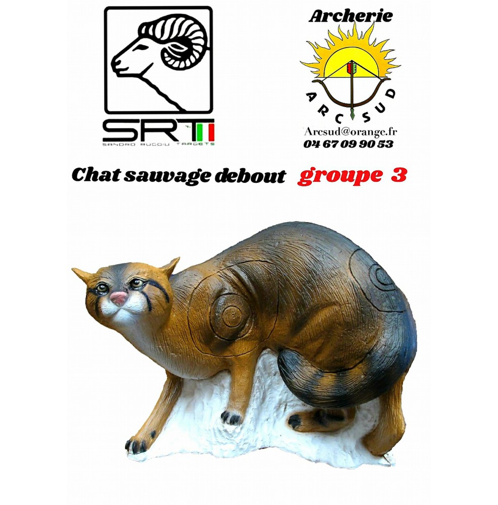 Srt bêtes 3D chat sauvage debout