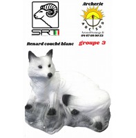 Srt bêtes 3D renard couché blanc