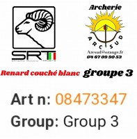 Srt bêtes 3D renard couché blanc