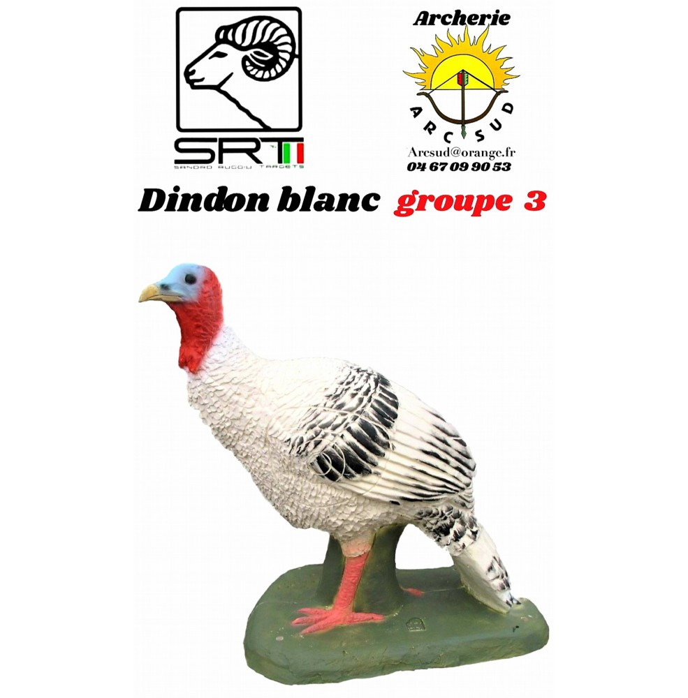 Srt bêtes 3D dindon blanc