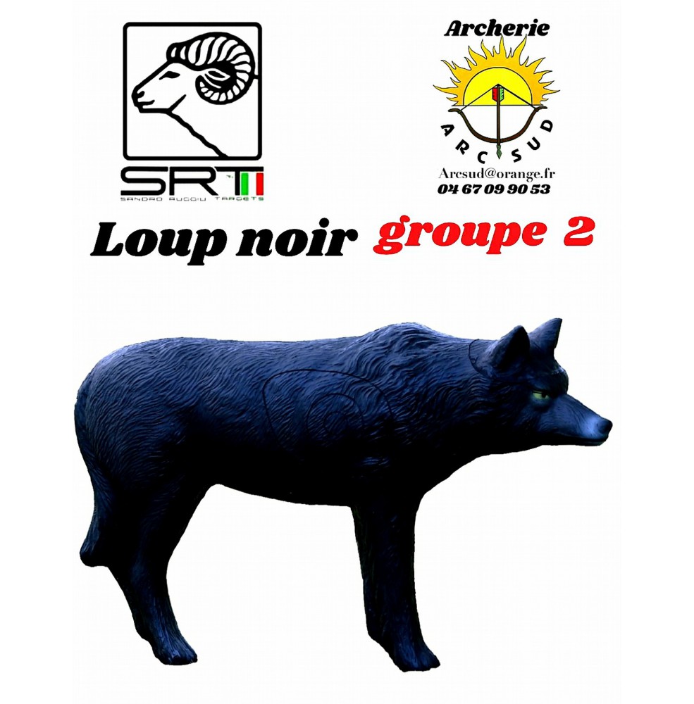 Srt bêtes 3D loup noir