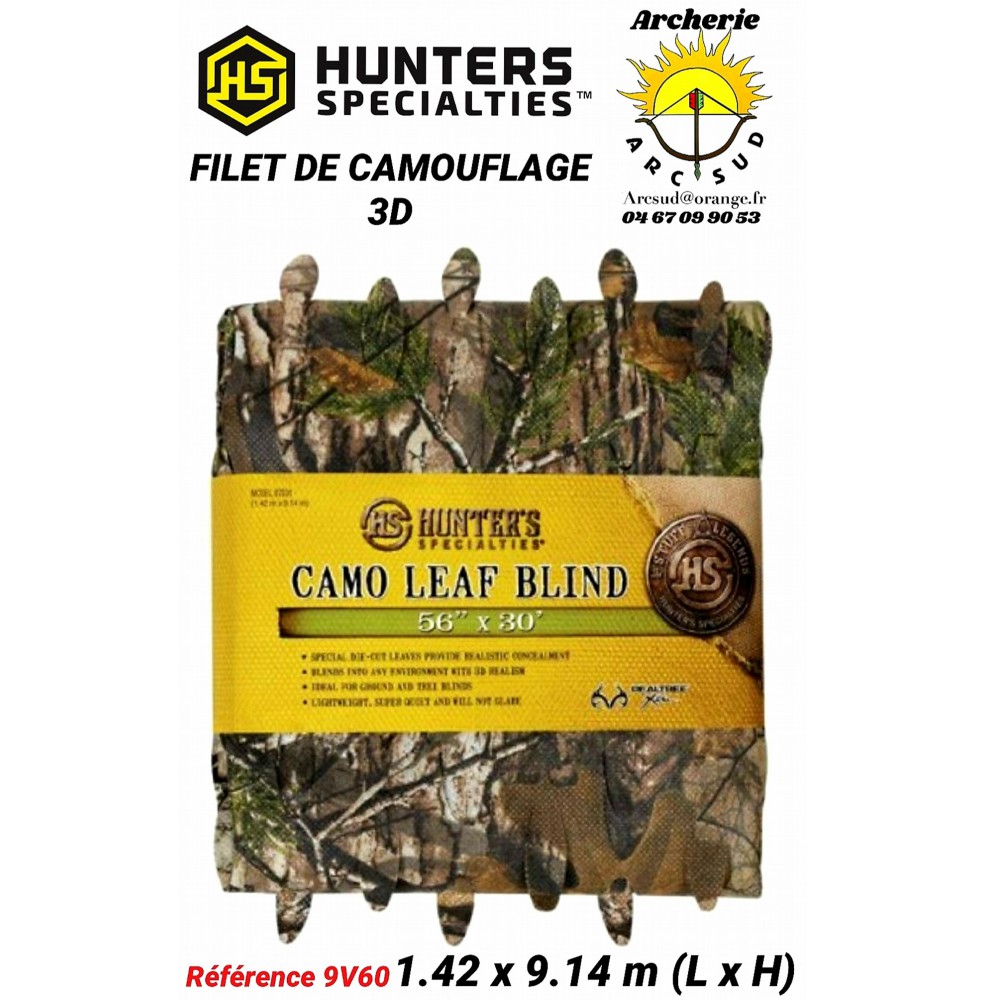 Hunter specialties filet de camouflage 3d  ref 9v60