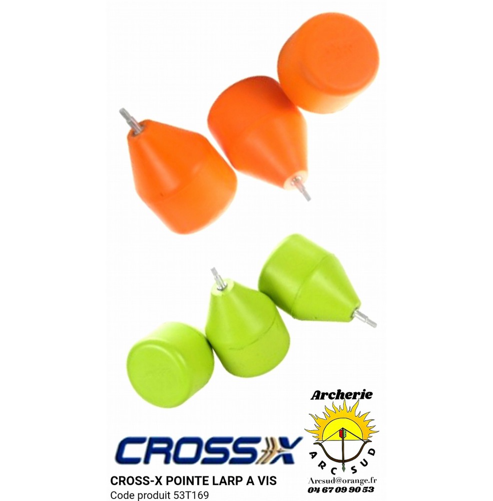 Cross x pointe à visser caoutchouc archery touch 53t169 (pack de 3)