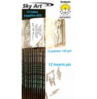 Sky art déstockage tubes carbon alu sapphire 450 (par 12)