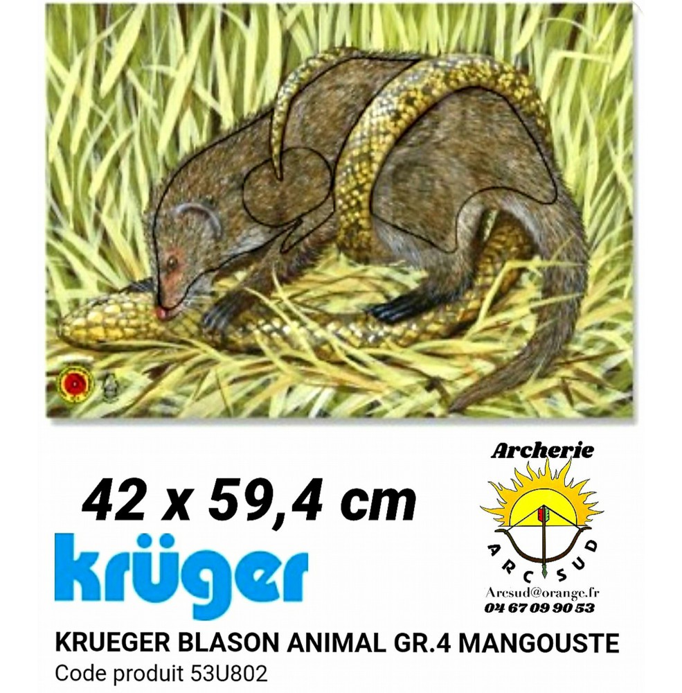 Kruger blason animal mangouste 53u802