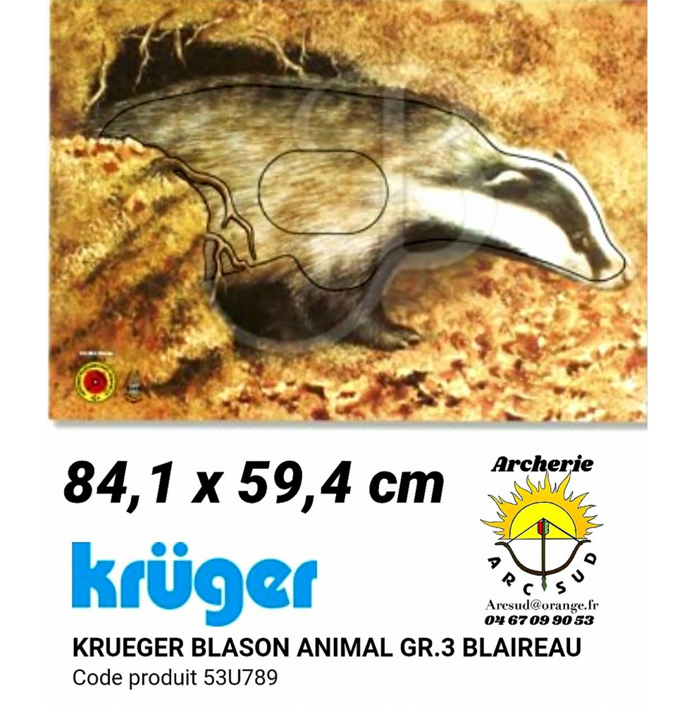 Kruger blason animal blaireau 53u789