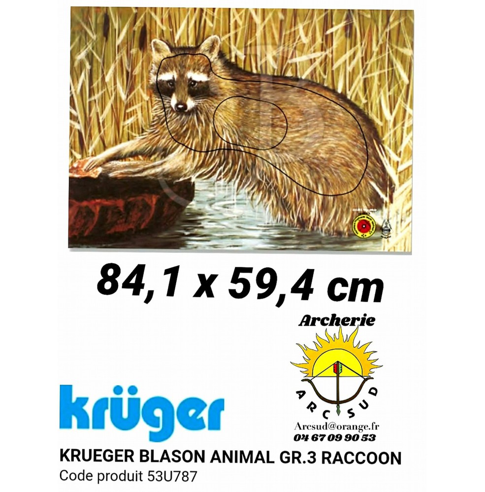 Kruger blason animal raton laveur 53u787