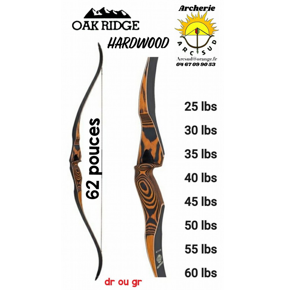 Oak ridge arc chasse hardwood