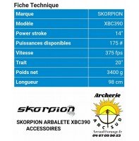 Skorpion arbalète xbc 390 noir avec accessoires 55M430