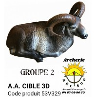 AA cible 3d mouflon couché 53v329