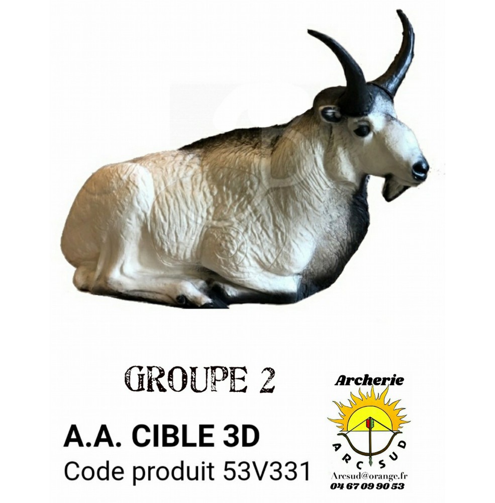 AA cible 3d chèvre couché 53v331