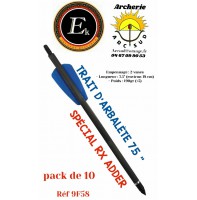 Ek archery traits 7.5" pistolet arbalète cobra r9 adder ref 9f58 (pack de 10)