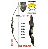 Old tradition arc chasse predator 60 pouces