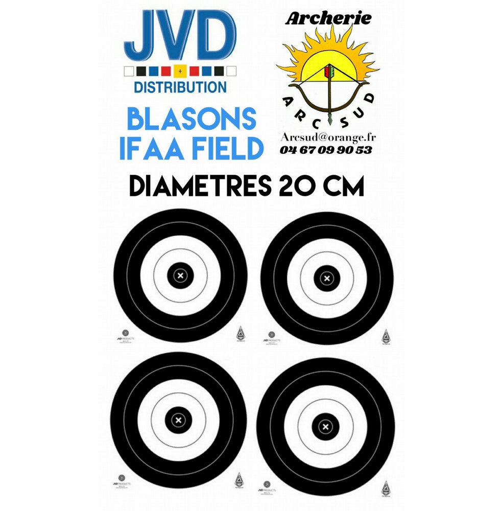 Jvd blasons ifaa field diamètres 20 cm (par 50)