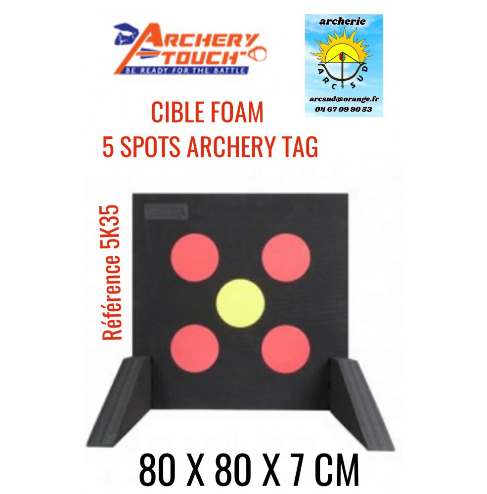 Archery touch cible foam 5 spot Archery tag ref 5k35