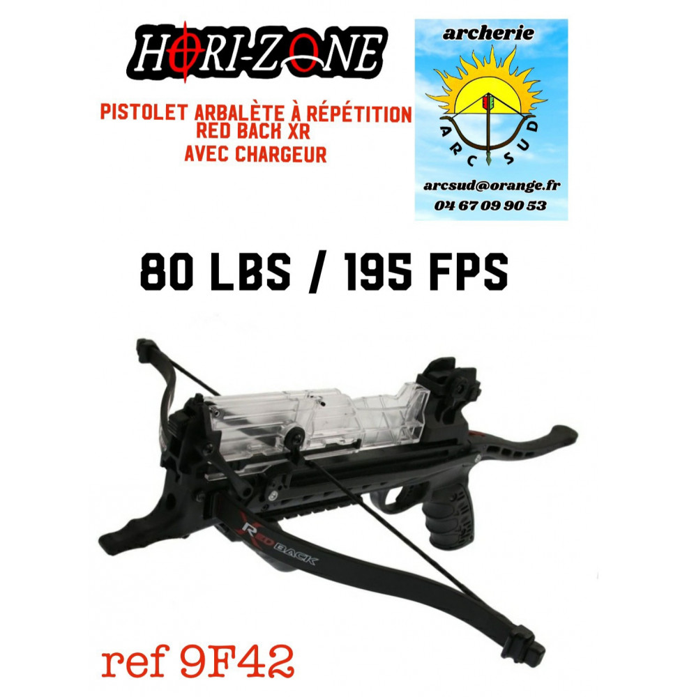 Hori-Zone pistolet arbalète à répétition Red Back XR  ref 9f42